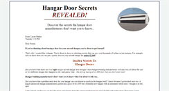 Desktop Screenshot of hangardoorsecrets.com