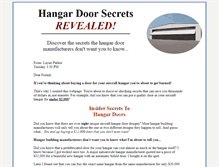 Tablet Screenshot of hangardoorsecrets.com